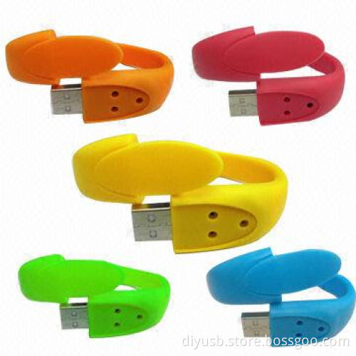 USB Bracelet with 128MB to 32GB Capacity, Customized Logos Welcomed